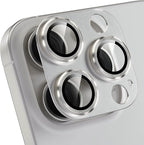 Choiche Compatible for iPhone 16 Pro/iPhone 16 Pro Max Camera Lens Protector, Bling Camera Cover with 9H Tempered Glass Lens Screen Protector Metal Ring Accessories (Titanium Natural)