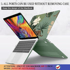 CISSOOK Compatible with MacBook Air 13 inch Case 2021 2020 2019 2018 Release Model M1 A2337 A2179 A1932, Midnight Green Hard Case Leopard Cover for MacBook Air 13 inch with Touch ID - Panther Leopard