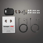 BASN Bsinger PRO in-Ear Monitors Hybrid Dynamic Dual Drivers Two Detachable MMCX Cables Musicians in-Ear Earbuds Headphones (Brown)