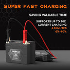 DKL30 800A LiFePO4 Motorcycle Lithium Battery, 12V 8Ah Powersports Battery, Compatible Jet Ski, Quad, Lawn Mower, Scooter, Generator Battery, Snowmobile