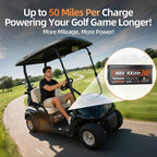 48V 100Ah Golf Cart LiFePO4 Lithium Battery with Bluetooth Group 8D, 15000+ Deep Cycle Battery, Built-in 200A BMS with Low-Temp Protection Golf Cart Accessories