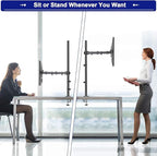 HUANUO Monitor Arm Desk Mount, Fully Adjustable Stand Computer Mount for 13-32 In Screen, Ultra Wide Screen to 38In, Single Extra Tall 39 Inch Monitor Stand Holds up to 22lbs with C Clamp/Grommet Base