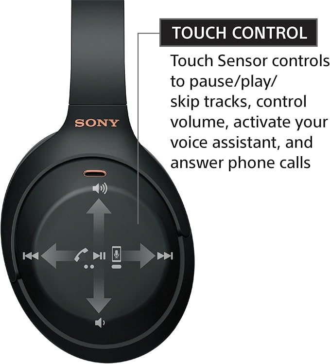 Sony WH-1000XM4 Wireless Premium Noise Canceling Overhead Headphones with Mic for Phone-Call and Alexa Voice Control, Midnight Blue WH1000XM4