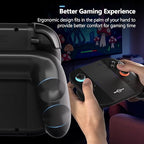 Switch 2 Joycon Charging Grip with Built-in 2000 mAH Battery, Super Magnetic Charger Handle for Nintendo Switch 2 Joycons, Ergonomic Controller Grips for Playing While Charging, Switch 2 Accessories Black (Built-in Battery Black)