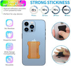 Universal Phone Grip for Smartphones - Phone Holder for Hand for Back of Phone - Wireless Charging Compatible (Brown) - 2Pack