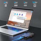 Mac Docking Station Dual Monitor 2 HDMI for MacOS and Windows Laptop Implement MST, Compatible MacBook Pro/Air M1/M2/M3/M4 Chips, Dual 4K Display for All USB C Computers