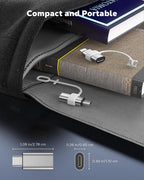 MoKo Lightning to USB C Adapter 2Pack, NOT for Lightning Earbuds/Headphones/OTG, USB-C to Lightning Adapter for iPhone Air 17 16 15 Pro Max Plus,iPad Pro/Air,Galaxy,ONLY for Charging/Data Sync,Silver