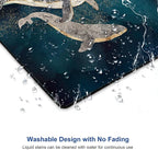 Whale Mouse Pad, Animals Art Mouse Pads, Mouse Mat Square Waterproof Mouse Pad Non Slip Rubber Base MousePads for Office Home Laptop, 9.5"x7.9"x0.12" Inch