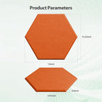 12 Pack Acoustic Panels Self Adhesive Sound Proof Foam, High Density Sound Acoustic Panel, 12X10.23X0.4 Inch Hexagon Panels in Home, Office, Reccording Room, Studio,and more(Orange-Red)