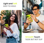 FireNova Designed for iPhone 15 Pro Max Case, Silicone Upgraded [Camera Protection] Phone Case with [2 Screen Protectors], Soft Anti-Scratch Microfiber Lining Inside, 6.7 inch, Fluorescent Green