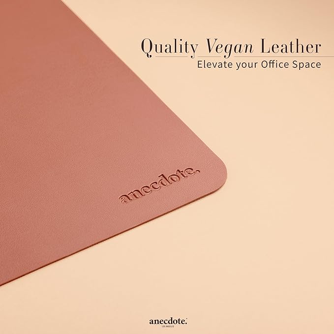 ANECDOTE Vegan Leather Desk Pad - 31.5"x17" Desk Mat for Your Office. This Quality Large Mouse Pad has Chic Elegance, Professional Look & Satisfying Touch - The Perfect Leather Mouse Pad for You!