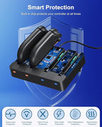 Controller Charger for Nintendo Switch 2 2025 and Switch 1, Horizontal Charging Dock Station for Joy con and for Joycon 2 Accessories with Foldable Storage Stand
