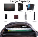 ESTARER Computer Messenger Bag 15-15.6 inch, Water-resistant Canvas Work Bag Briefcase, Laptop ShoulderSatchel with Buckles, Grey