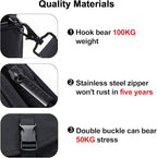 CADeN Camera Bag Case Shoulder Messenger Bag with Tripod Holder Compatible for Nikon, Canon, Sony, DSLR SLR Mirrorless Cameras Waterproof (Black, Large)