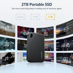 iDsonix 2TB External SSD, Portable Hard Drive USB 3.2 GEN 2x2 up to 2000MB/s, Portable SSD USB C External Solid State Drive for Xbox, PS5, PC, Laptop, Mac, Desktop, Tablet and Camera, i20