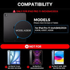 typecase Edge Keyboard Case for iPad Pro 11-inch(M4)2024,Magic Keyboard with 11 Colors Backlight for iPad Pro 11,Keyboard Case with Pencil Holder,Built-in Trackpad,Easy-Set Magnetic Stand,Carbon Fiber