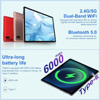 Android 14 Tablet 10 Inch Tablets, 20GB+128GB/1TB Expandable, Tablets with Octa-Core, WiFi 6, Dual Camera, BT 5.0, 6000mAh Battery, HD IPS Display, Widevine L1, Tablet with Keyboard Mouse - Sliver