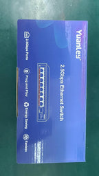 8 Port 2.5G Unmanaged Desktop Ethernet Switch with 10G SFP, 8 x 2.5G Base-T Ports, 60Gbps Switching Capacity, Compatible with 100/1000/2500Mbps, Metal Fanless, YuanLey 2.5Gbe Network Switch Wall Mount