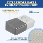 Foot Rest for Under Desk at Work, Adjustable Footrest for Office Chair & Gaming Chair,Ergonomic Footrest Pillow Desk Foot Stool with Washable Cover for Home, Airplane, Travel (Gray)