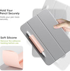 ELETIUO Silicone Pencil Holder Sleeve,Compatible with Apple Pencil (USB-C),Apple Pencil 1st/ 2nd Generation,Strong Adhesive Sticky Attached to iPad Case for Stylus Pens,Pink
