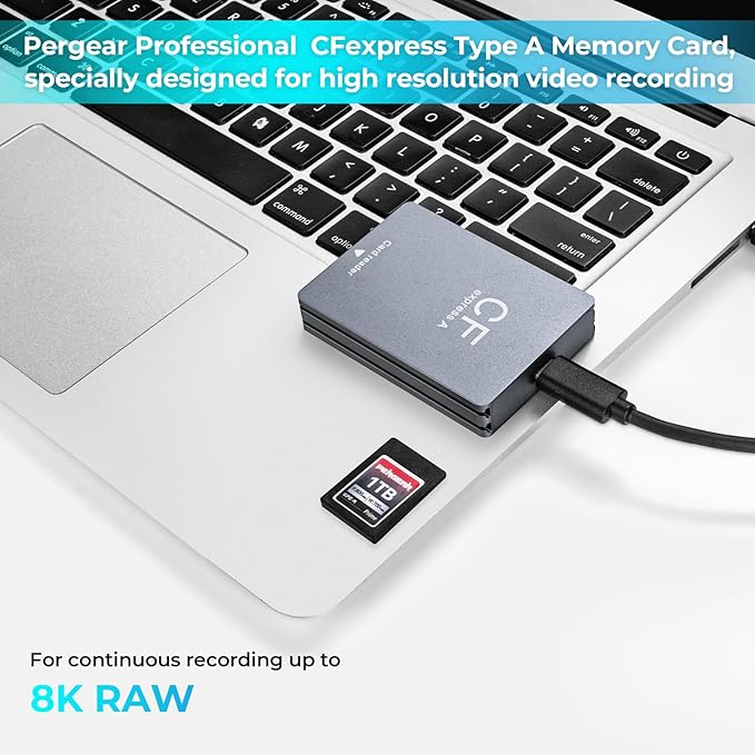 Pergear 1TB VPG200 CFexpress Type A Memory Card, Up to 800MB/s Read Speed & 700MB/s Write Speed for Sony Alpha Sony FX Cameras, Up to 8K RAW for Video/Photo
