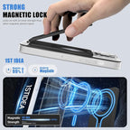 Magnetic Tripod for iPhone, Aluminium Phone Tripod Stand Compatible with Magsafe iPhone 16/15/14/13/12 Series, Foldable Strong Magnetic Phone Stand & Portable Phone Holder, Black