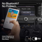 Twelve South AirFly Pro Bluetooth Wireless Audio Transmitter/Receiver for up to 2 AirPods/Wireless Headphones; Use with Any 3.5 mm Audio Jack, Black