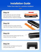 17A High Yield Toner Cartridge (Black 2-Pack) with chip Replacement for HP 17A CF217A Toner Compatible with HP Laserjet Pro MFP M130a M130fn M130fw M130nw M102a M102w Printer M130 M102 Ink All-in-One