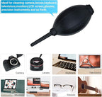 Soft Tip Silicone Super Air Blower Blaster Pump Dust Cleaner Include Micro Fiber Cleaning Cloth, Bulb Blower for Digital SLR Lens Sensor LCD Screens Musical Instruments Keyboards Telescope Filters