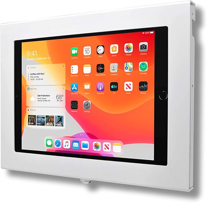 TABcare Locking Security Metal Case for Apple iPad 5/6, iPad Pro 9.7", iPad Air 1/2 9.7" Tablet (White)