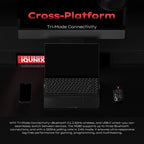 IQUNIX MQ80 Low Profile Mechanical Keyboard for Work and Gaming Tri Mode Wireless Wired CNC Aluminum Hot Swappable RGB Backlit Long Battery Life VIA Support (Black)