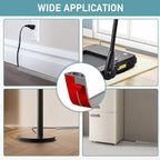 Floor Cord Cover Self Adhesive Cord Hider Floor Extension Cord Covers for Floor Power Cord Protector Cable Management Prevent Cable Trips Cable Cavity 0.47" W x 0.27" H (Light Grey Wood, 3.3Ft)