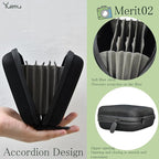 Hard Shell Camera Filter Case Camera Filter Accessories and Storage Suitable for 6 circular filters with a maximum diameter of 95mm Microfiber-Lined Pockets