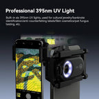 Kolertron Mobile Phone Microscope Lens, Universal with LED Ultraviolet lamp and CPL, Portable Digital Microscope Camera Accessory, Suitable for 90% iPhone/Android Phones (Note: Compatible)
