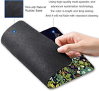Floral Mouse Pad, Square Waterproof Non-Slip Rubber Base Mouse Pad for Office Laptop, 9.5"x7.9"x0.12" Inch (Weed Flower)