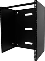 StarTech.com 14U Wall Mount Network Rack, 14 in Deep (Low Profile), 19" Patch Panel Bracket for Shallow Server, IT Equipment, Network Switches, 77lbs/35kg Weight Capacity, Black (RACK-14U-14-BRACKET)
