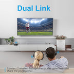 ZIOCOM Bluetooth Transmitter for TV, Wireless Bluetooth Adapter for TV/PC/Speaker/Home Stereo (Optical, 3.5mm Aux, RCA), Pairs 2 Devices Simultaneously