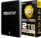 Fantom Drives Extreme 2TB External SSD - 2800MB/s, Thunderbolt 3 and 4, USB Type-C, Aluminum, 3D NAND TLC, TB3X-2300N2TB