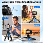 SIRUI AM-223S+G0 Carbon Fiber Desktop Tripod – Ultra-Light 1.7lbs, Max Height 16.7", 360° Panoramic Ball Head, Heavy-Duty Support to 33.07lb for DSLR & Mirrorless Cameras