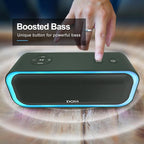 DOSS SoundBox Pro Bluetooth Speaker with 20W Stereo Sound, Active Extra Bass, IPX6 Waterproof, TWS Pairing, Multi-Colors Lights, 20H Playtime, Portable for Outdoor-Cypress Green