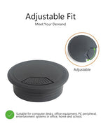 10 Pack Desk Grommet 50mm (2 inch) Bi-Metal Hole Saw Kit for Home Office,Cable Hole Covers,Black