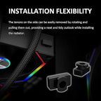 GAMDIAS Aeolus P2-1203U 120mm ARGB PWM Fan(3 Fan Pack w/USB Hub), Include Reverse Fan Blade x3, ARGB Sync Ready, Easy Installation & Cabless Daisy-Chain Design, Silent Operation, Up to 2400RPM, Black