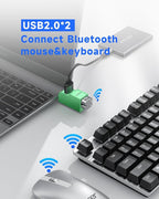 FORIDA 3 Ports USB 3.0 Adapter, USB Hub with 1 USB 3.0 and 2 USB 2.0 Ports, Portable USB Port Splitter for Keyboard, Mobile Hard Disk, U Disk, Camera, Mouse, etc (Green)