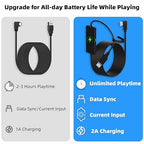 Kuject Design 16FT Link Cable for Quest 3S/3, Quest 2, Quest Pro, with Separate Charging Port for Uninterrupted Power, USB 3.0 Type A to C Cable for VR Headset Accessories and Gaming PC