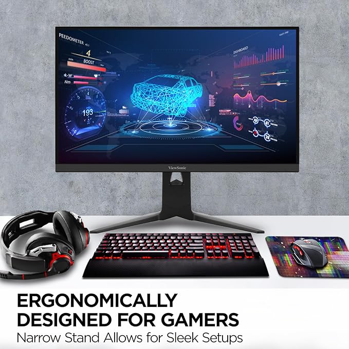 ViewSonic XG2736-2K 27 Inch 1440p IPS Gaming Monitor with 240Hz, 0.5ms FreeSync Premium, NVIDIA G-Sync Compatible, RGB Lighting, Advanced Ergonomics, HDMI, DP and 65W USB-C Inputs