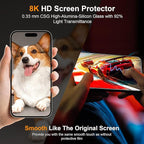 2 Pack Screen Protector for iPhone 16 Pro,Durable and Drop-Proof with 9H Hardness,Bubble-and-Dust-Free 16 Pro HD High-Aluminum Tempered Glass,Easy Installation Exclusively,