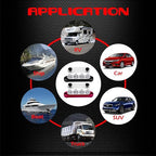 4 x M8 (5/16") Studs Power Distribution Block Bus Bar 12V, Ampper 4.3" 200A Marine BusBar Battery Distribution Block W/Cover for Car Boat Solar (Red & Black)