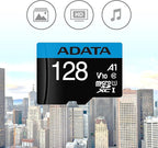 ADATA Premier 128GB MicroSDHC/SDXC UHS-I Class 10 V10 A1 Memory Card with Adapter Read up to 100 MB/s (AUSDX128GUICL10A1-RA1)