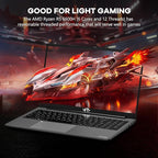 NIMO 15.6" IPS FHD-Gaming-Laptop, AMD Ryzen 5 6600H 6-Cores 660M GPU 32GB DDR5 RAM 1TB SSD(Beat i7-1165G7, Up to 4.5GHz) Computer with 100W GaN Type C Fingerprint Backlit Keyboard Win 11