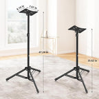 Tripod Speaker Stands with Carry Bag, Foldable for Storage, Ideal for DJ PA, Adjustable Height 35.62" to 47.24"